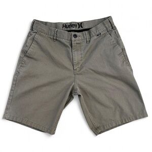 Hurley khaki flat front shorts